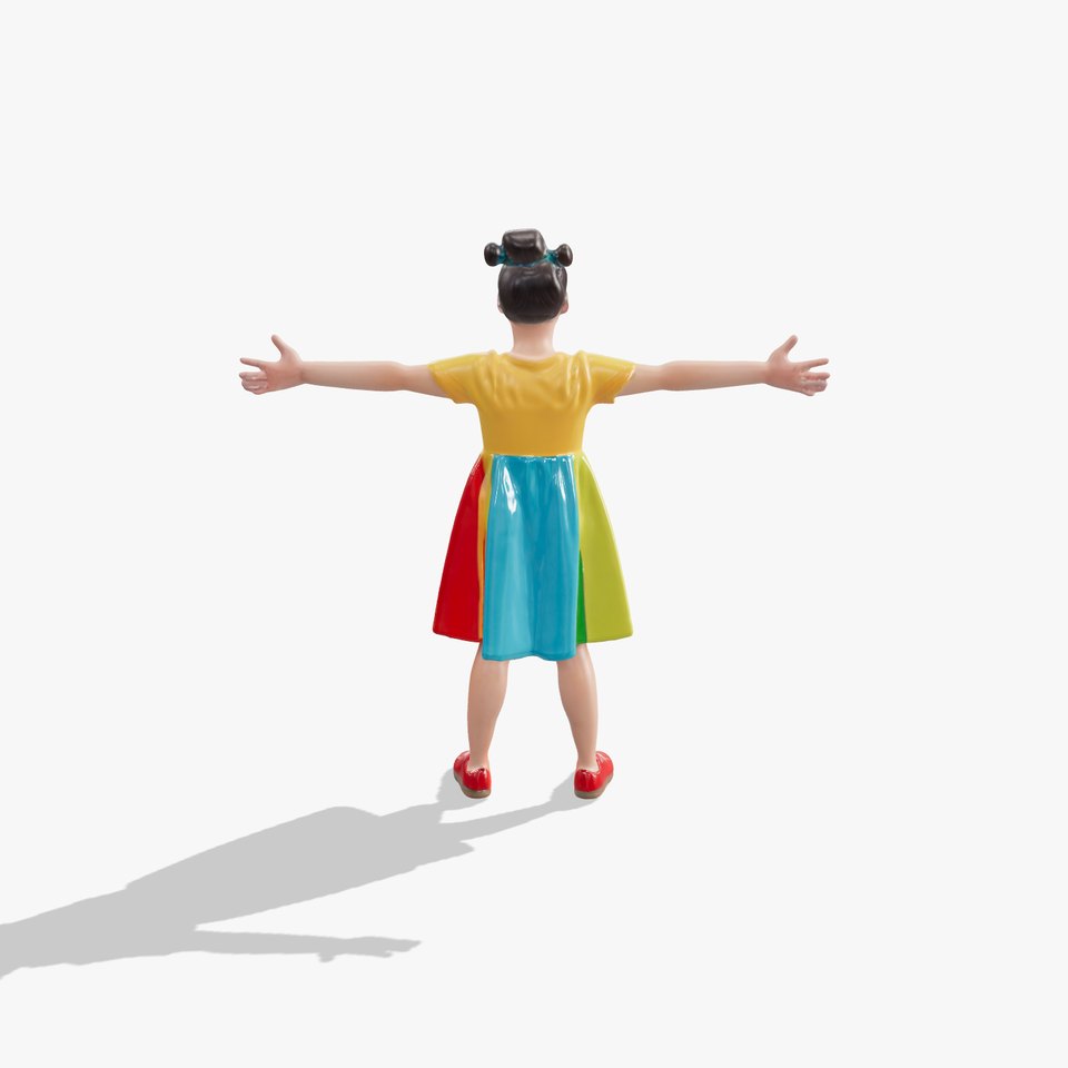 Colorful Childrens Dress Model Pack